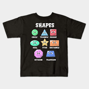 Shapes Pre-K Kindergarten Teacher Back to School Kids T-Shirt